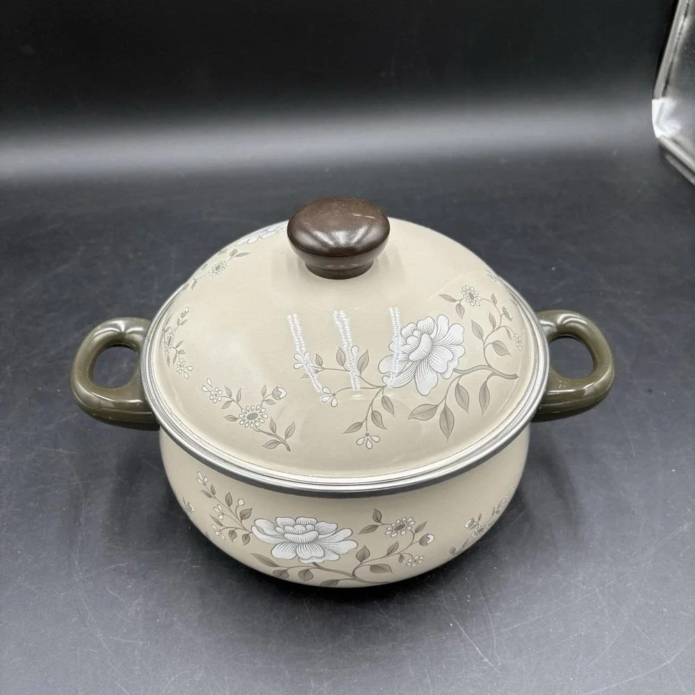 Southern Collection 7qt Stew Pot With Cover Porcelain On Steel Gourmet Pot